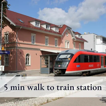 Sehr Gemuetliche Ferienwohnung In Bester Lage Mit Grossem Sonnenbalkon L Innenstadtnaehe L 1 Minute Zum Bahnhof L Kueche L Tv L Free-wlan L Willkommen Im Hallo!-apartment 8 Bad Wörishofen